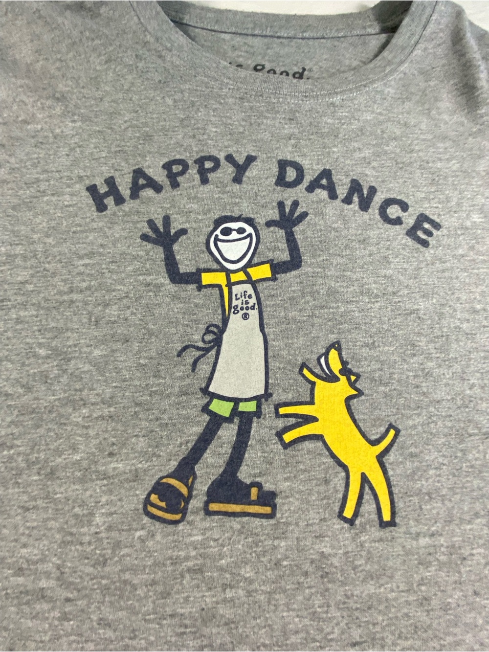 Life Is Good Vintage “Happy Dance” Crusher Long Sleeve Shirt  Large